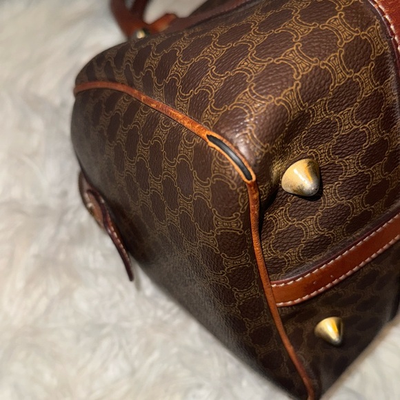 Celine Triomphe Macadam Monogram Logo Speedy 30 Boston Vintage Bag GUC - Picture 14 of 15